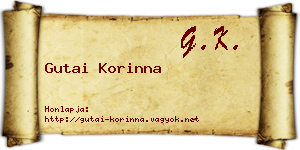 Gutai Korinna névjegykártya